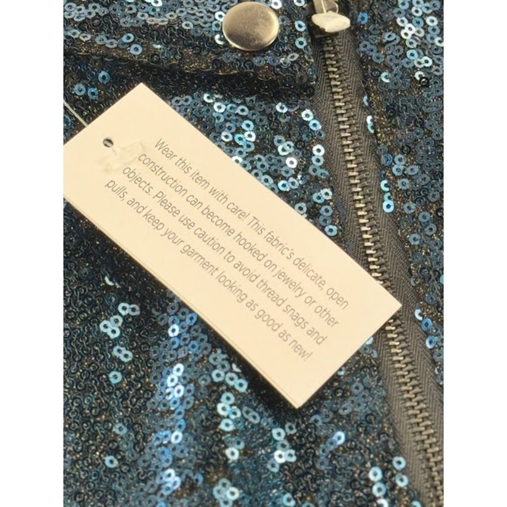 Colleen Lopez Dazzling Blue Jacket with Sparkle NWT L - Picture 7 of 9